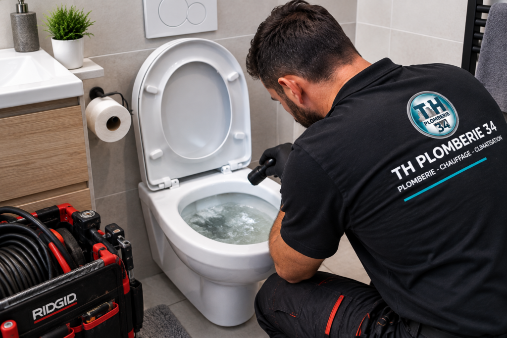 WC bouché à Montpellier – TH PLOMBERIE 34